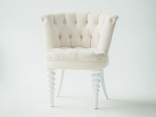 white armchair