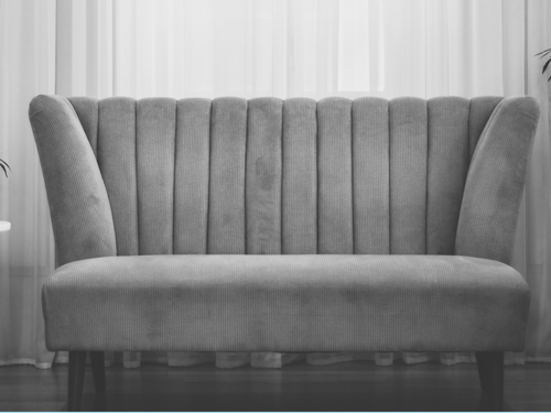 Furniture upholstery being cleaned
